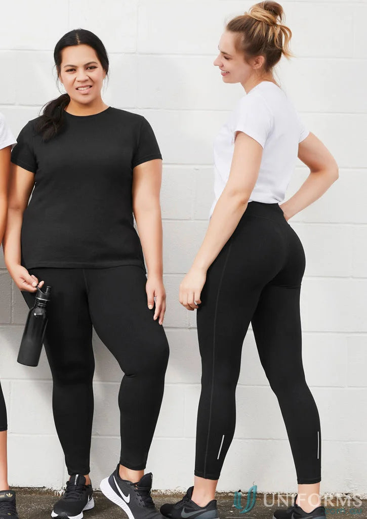 Two women in Stylish Flex Leggings from Biz Collection Women’s L514LL leggings line