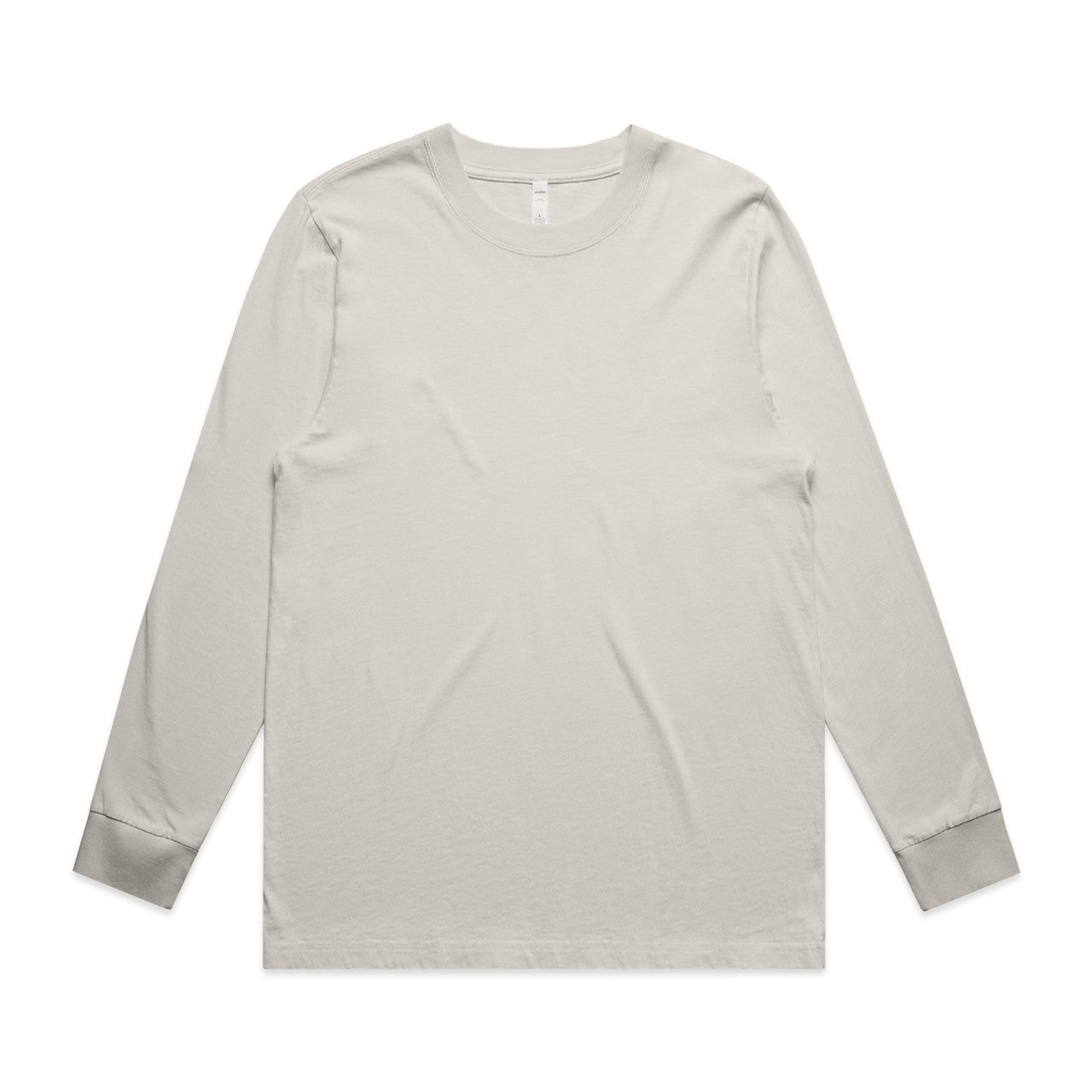 Womens heavy faded long sleeve tee in white with contrast cuffs