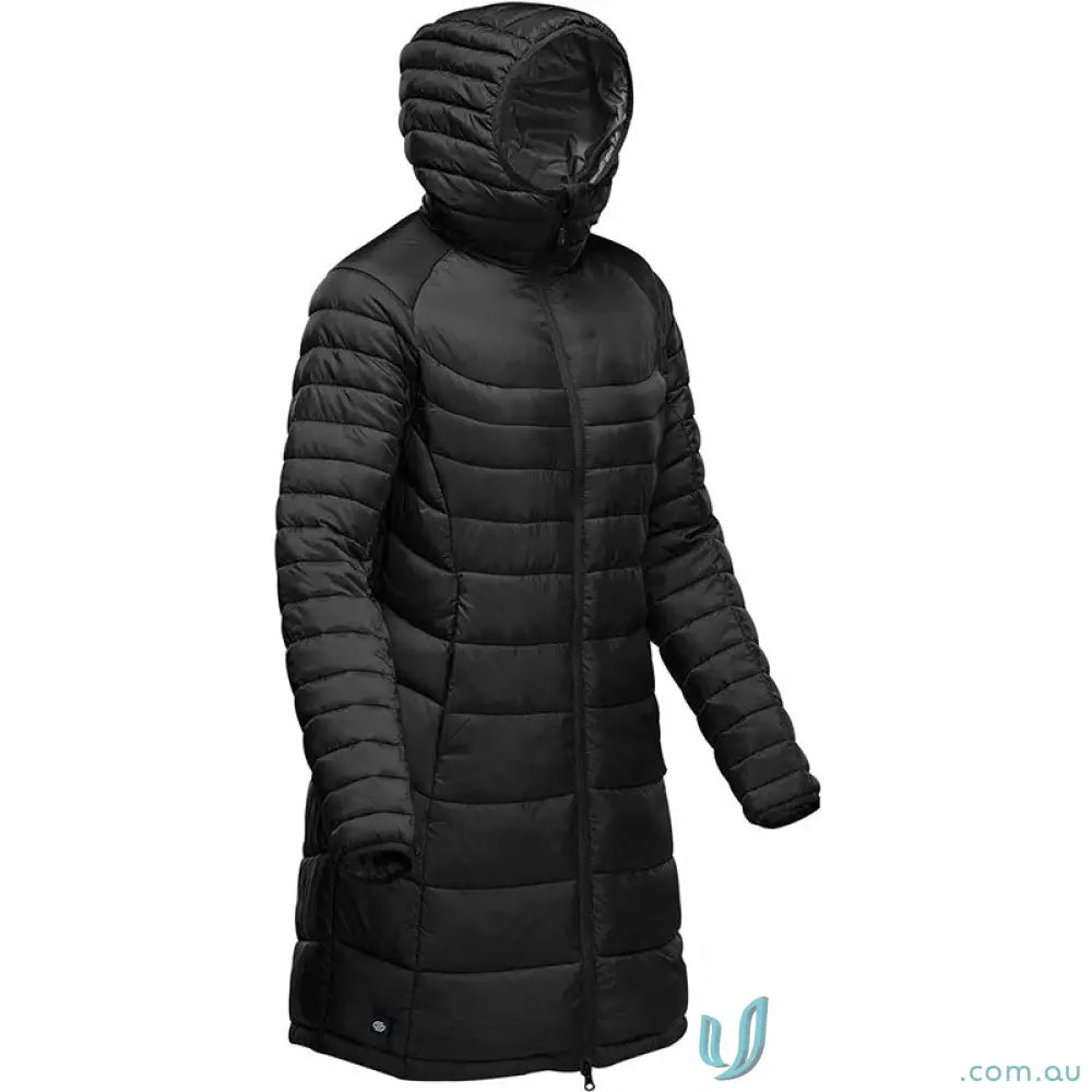 Women’s Labrador Parka with black hooded puffer coat and thermal shell tech