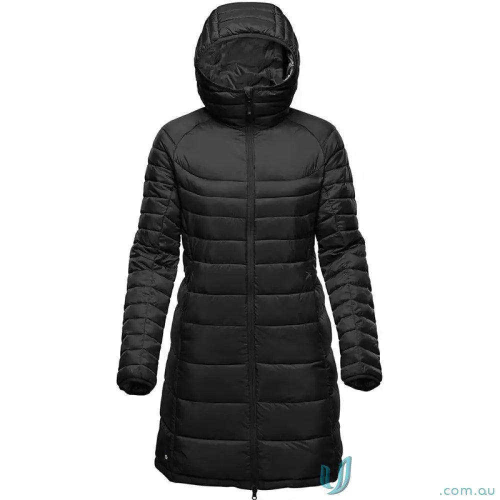 Women’s Labrador Parka with black hooded puffer coat and thermal shell tech