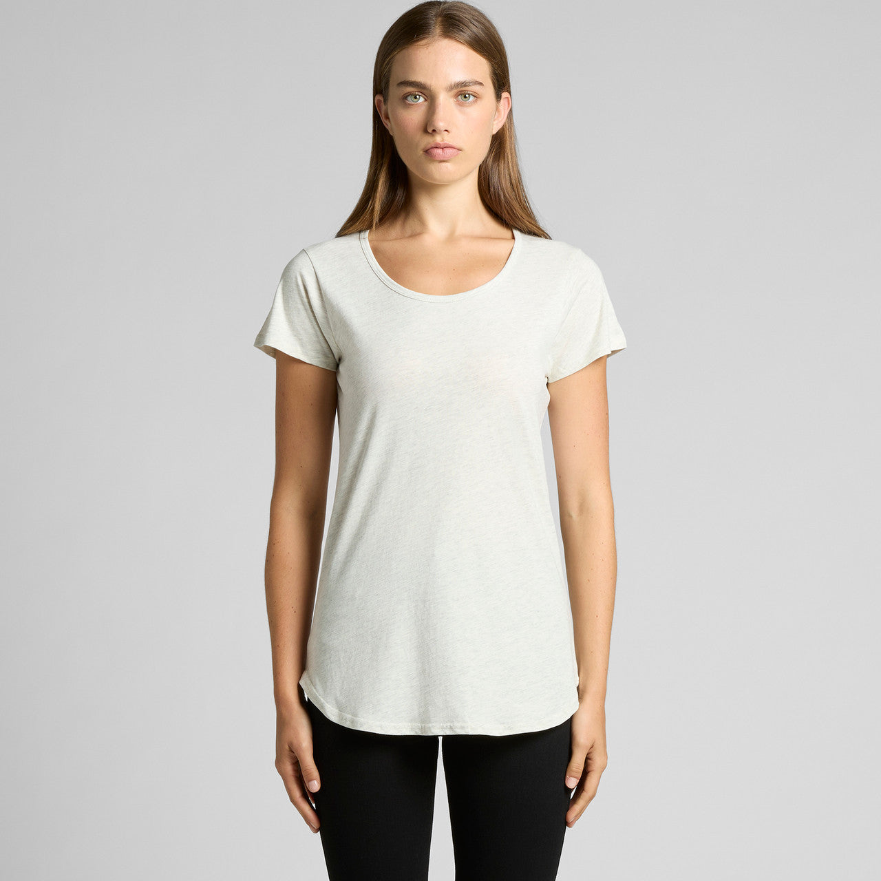 Women’s Mali Tee white scoop neck short sleeve relaxed fit t-shirt