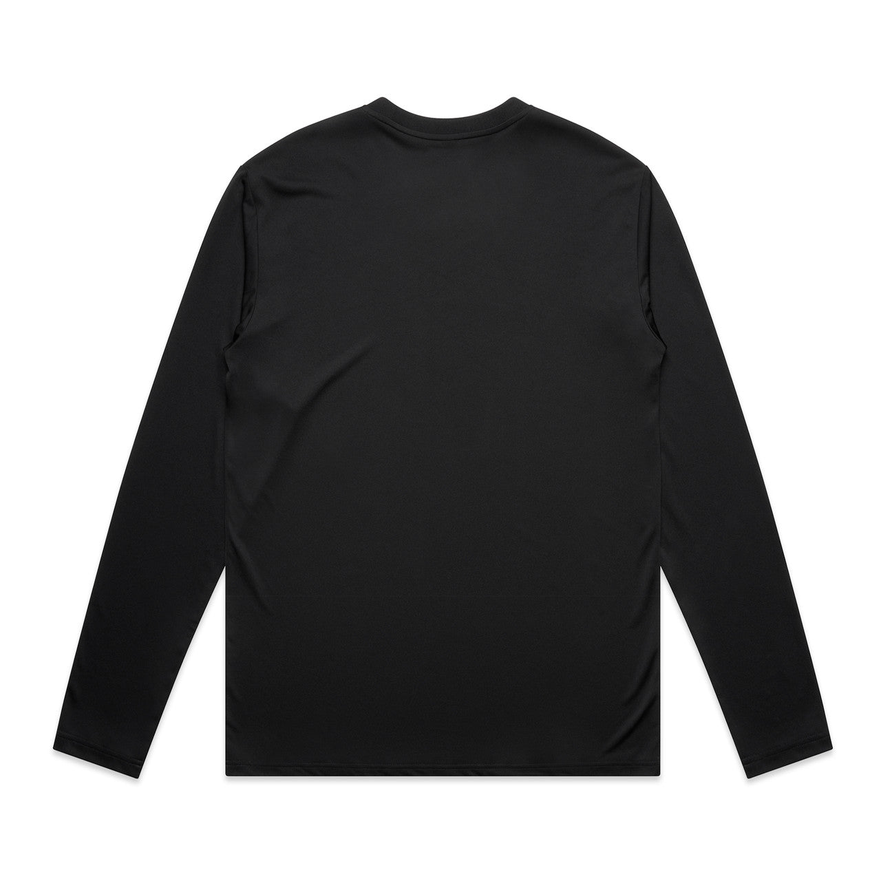 Womens Maple Active black cotton long sleeve tee with ribbed cuffs