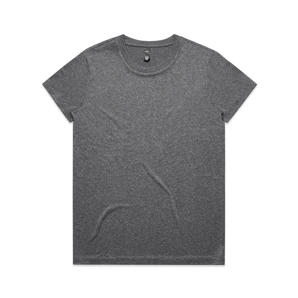 Women’s Maple Active Tee in charcoal heather short sleeve crew neck