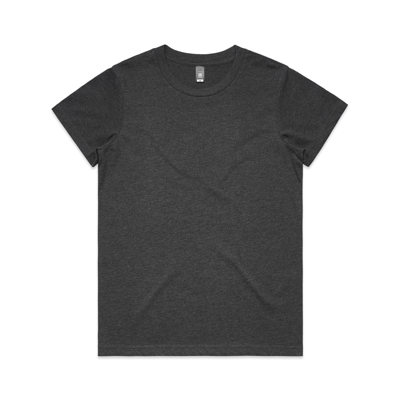 Women’s Maple Marle Tee: short sleeve combed cotton black marle tee