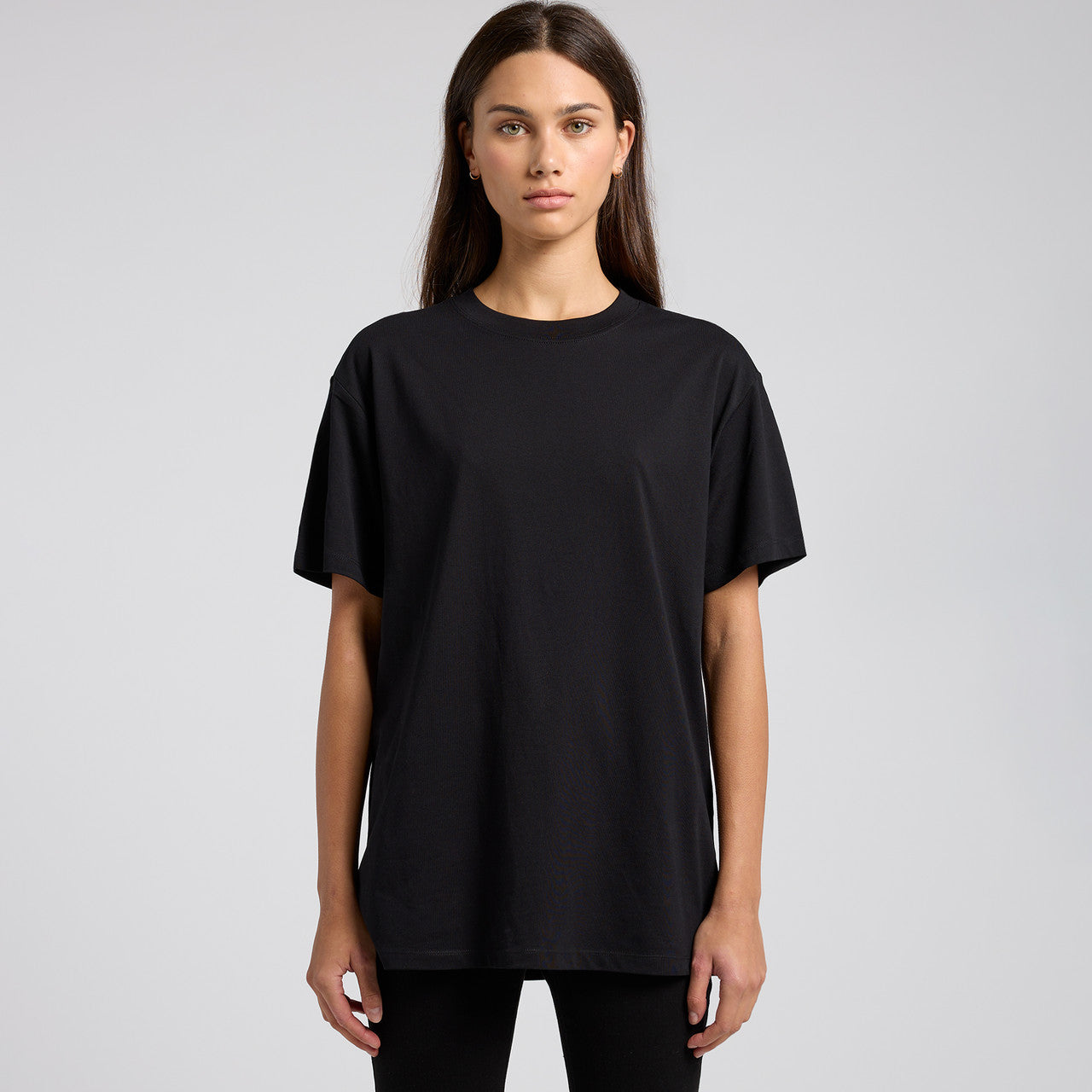 Black oversized Women’s Martina Relaxed Fit Tee in combed cotton