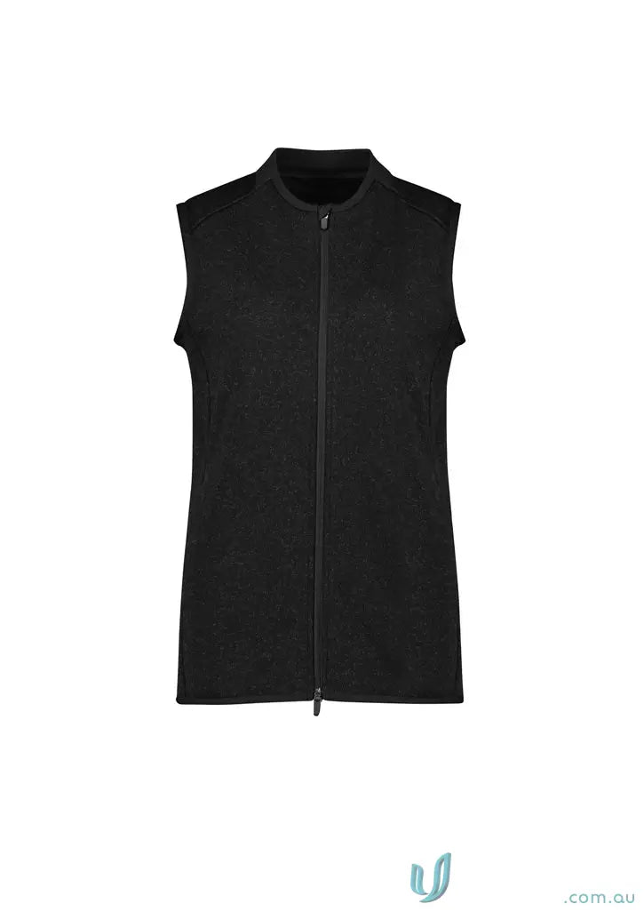 Sleeveless black zip-up vest from Bizcare Women’s Nova for a stay stylish look