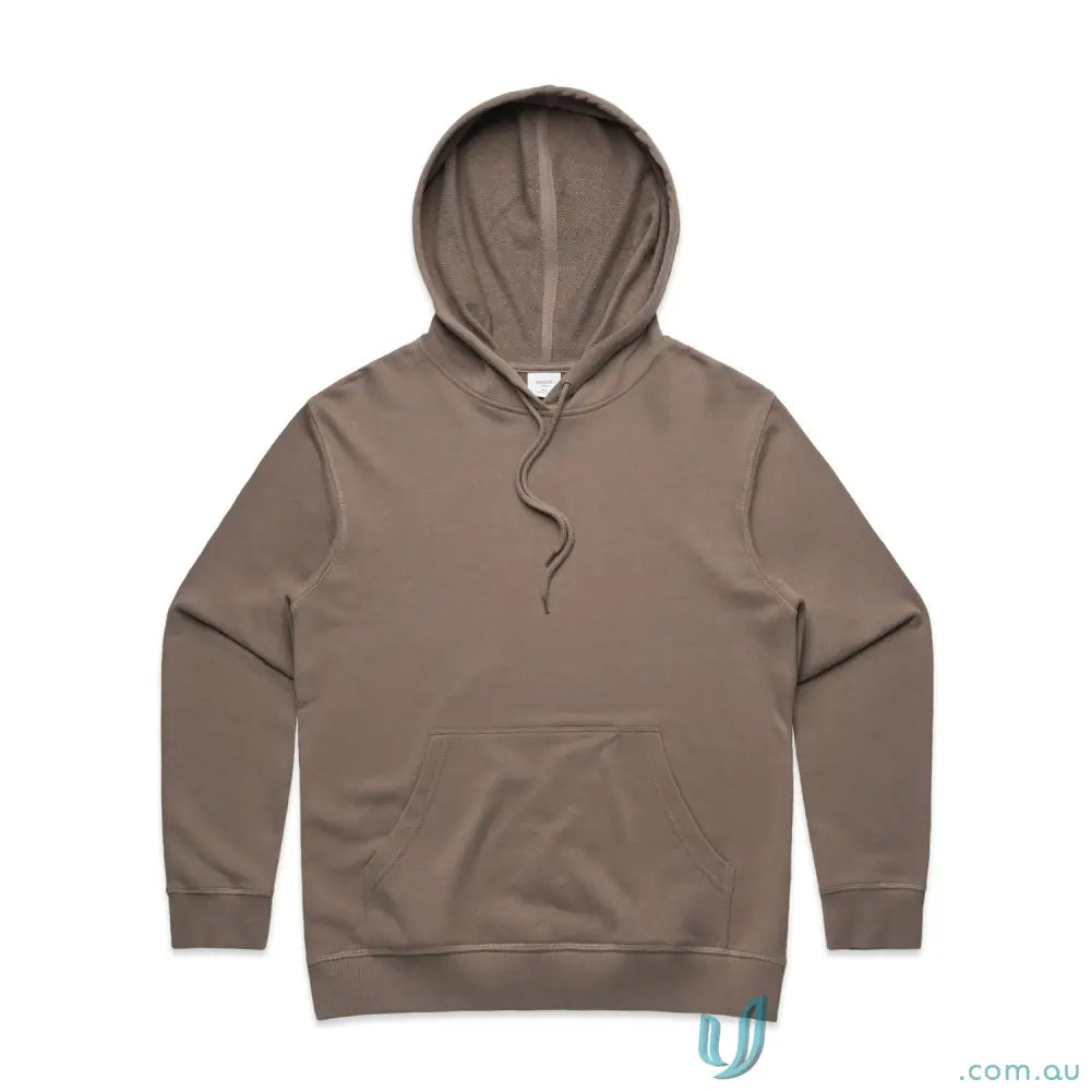Womens Heavy Hoodie featuring a taupe oversized heavy weight hoodie with a comfy hood