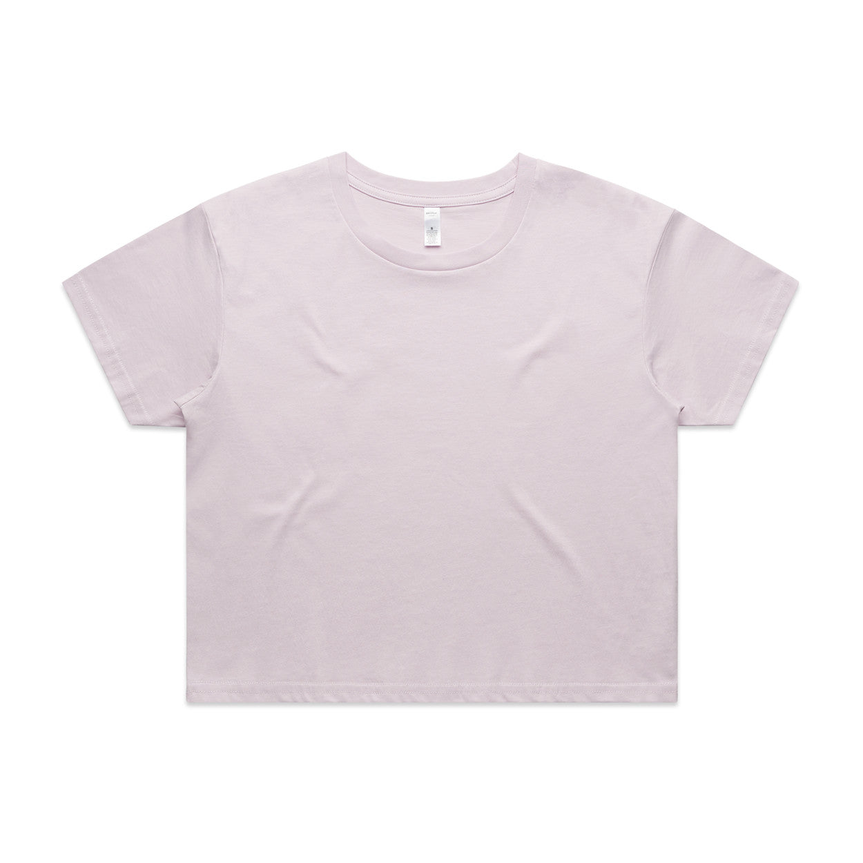 Women’s relaxed fit crop tee in lavender with short sleeves