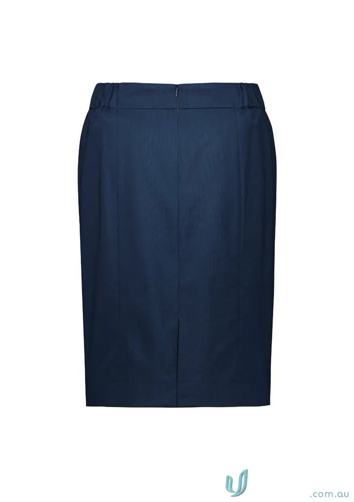 Dark blue womens renew functional pencil skirt with back vent perfect for day long wear