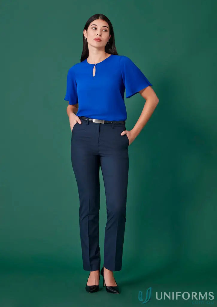 Women’s Renew Tapered Adjustable Waist Pant in blue with 5cm hem allowance