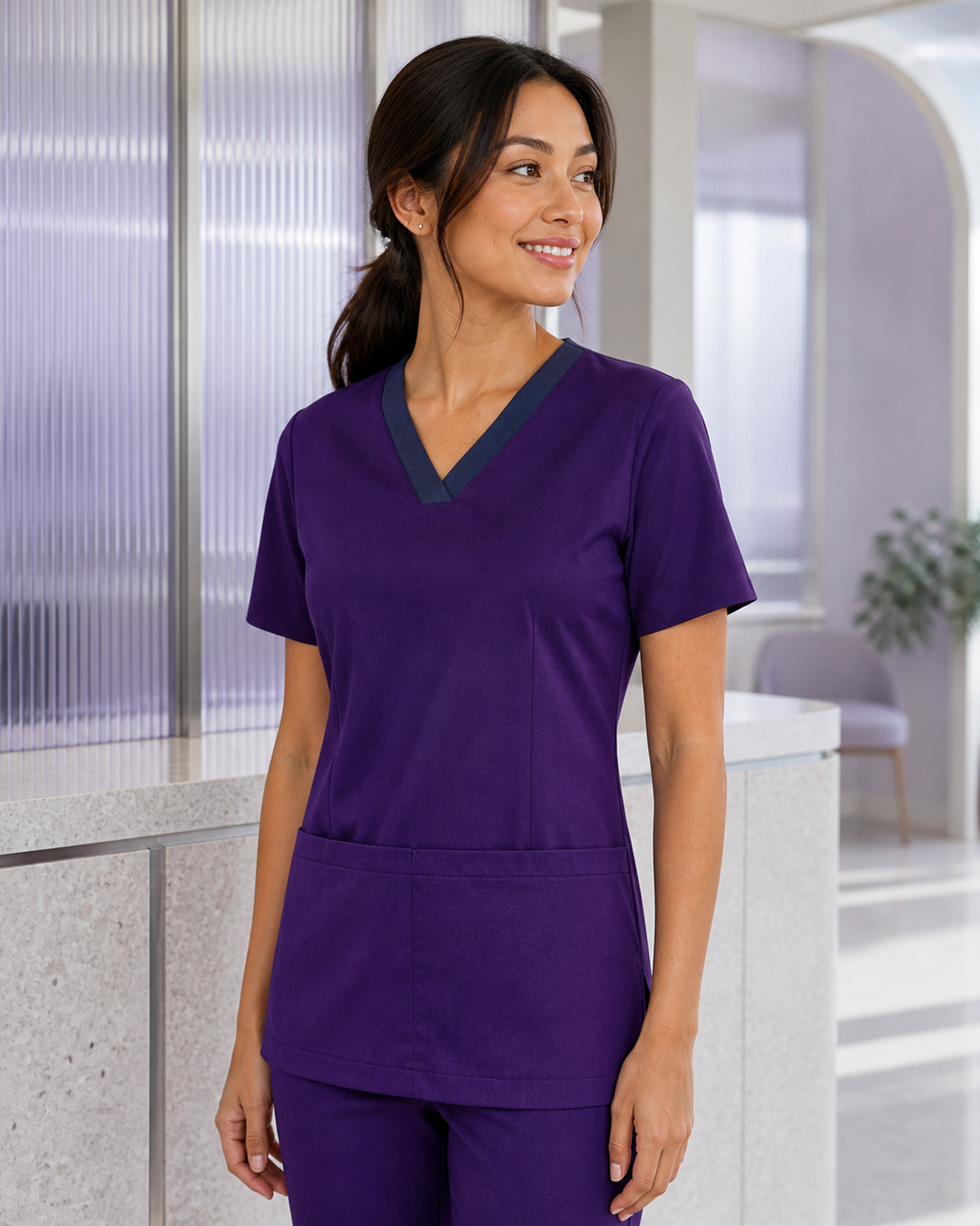 Womens Riley Stretch Scrub Top