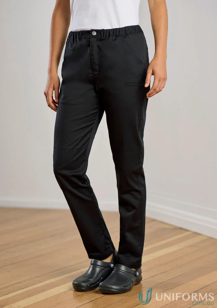 Women’s Saffron Chef Flex Pant in black for a stylish, comfy chef look