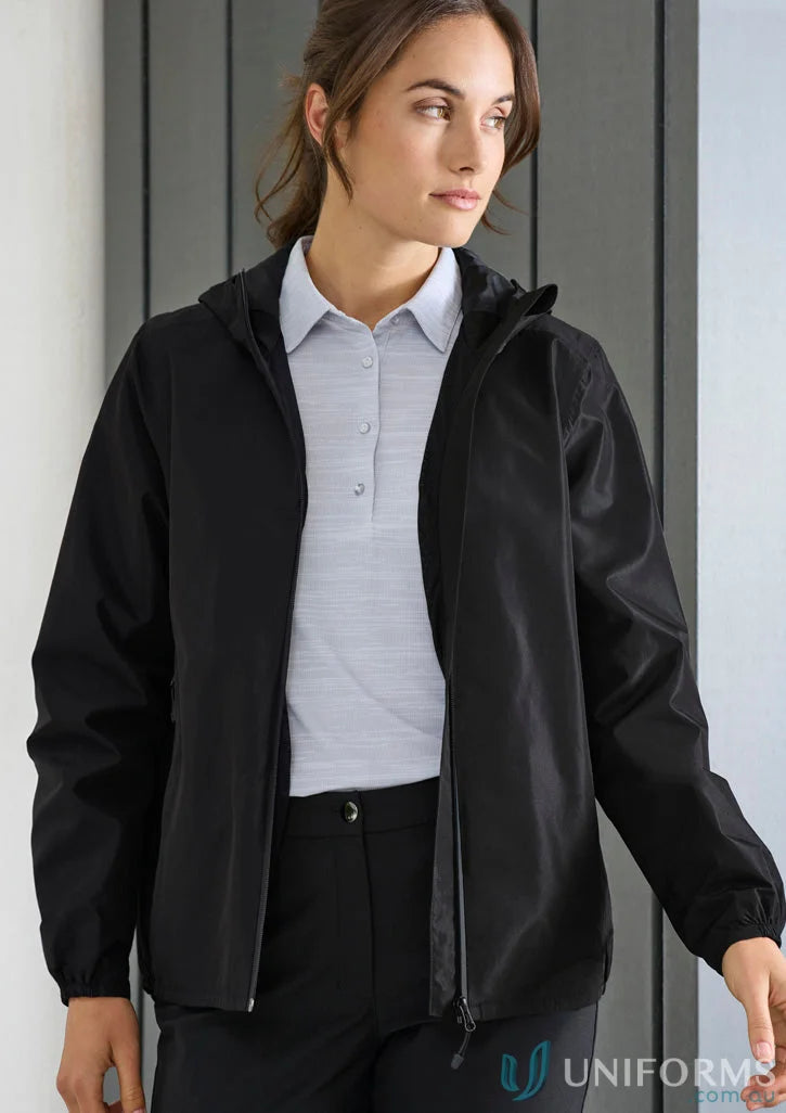 Woman in black Women’s Tempest Jacket with Biz Tech™ waterproof and tech™ breathability