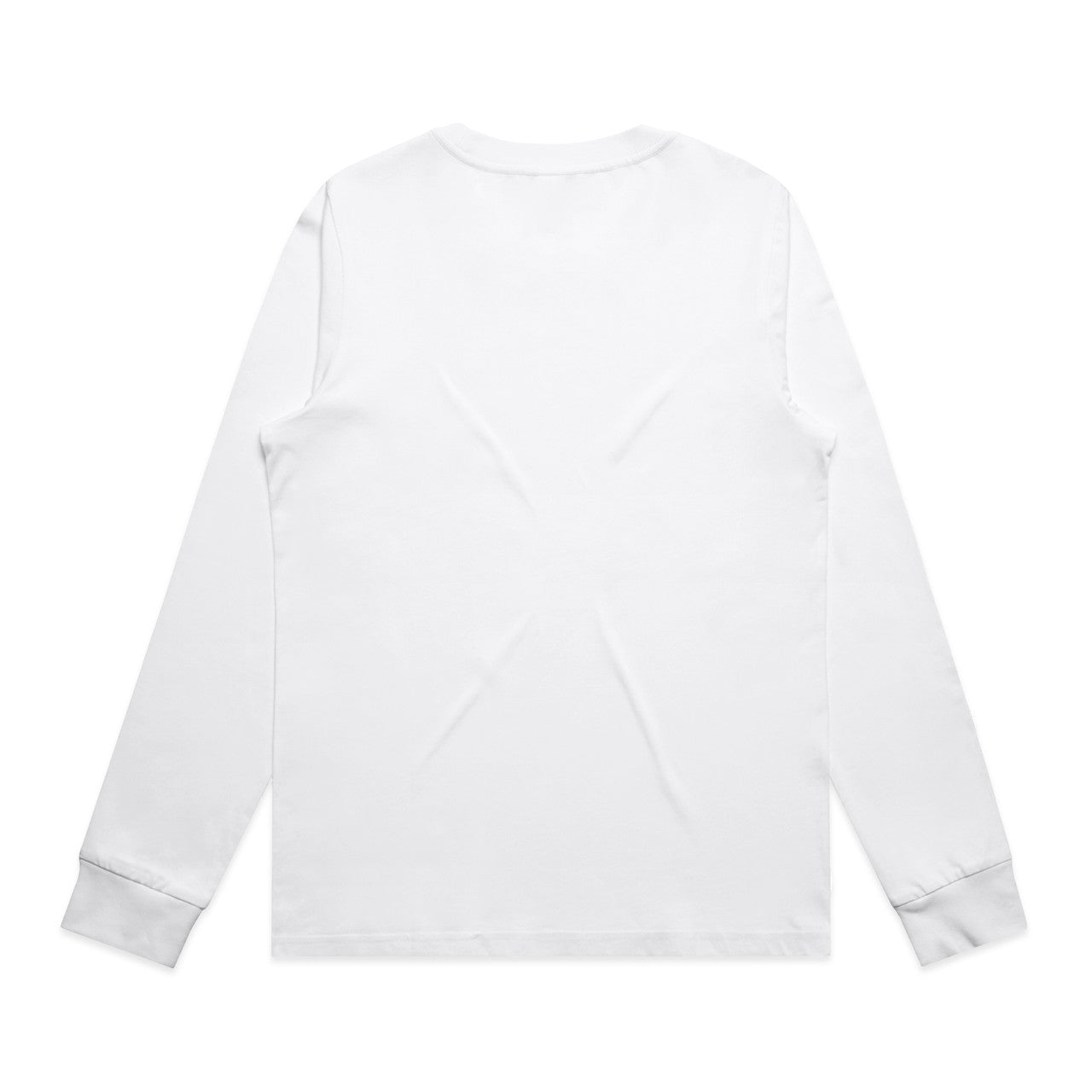 Women’s versatile long sleeve tee in white with contrast cuffs and hem