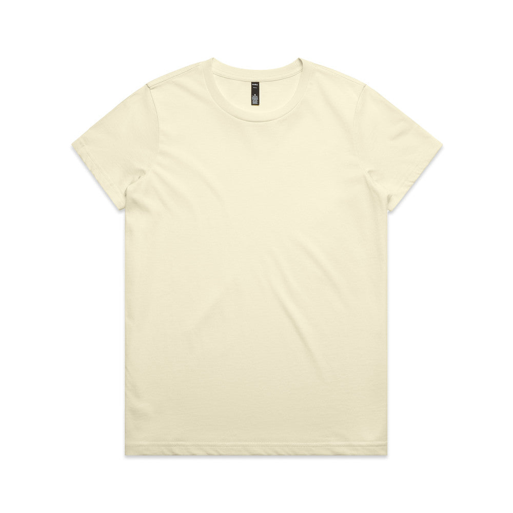 Cream-colored relaxed fit versatile Maple Tee for women