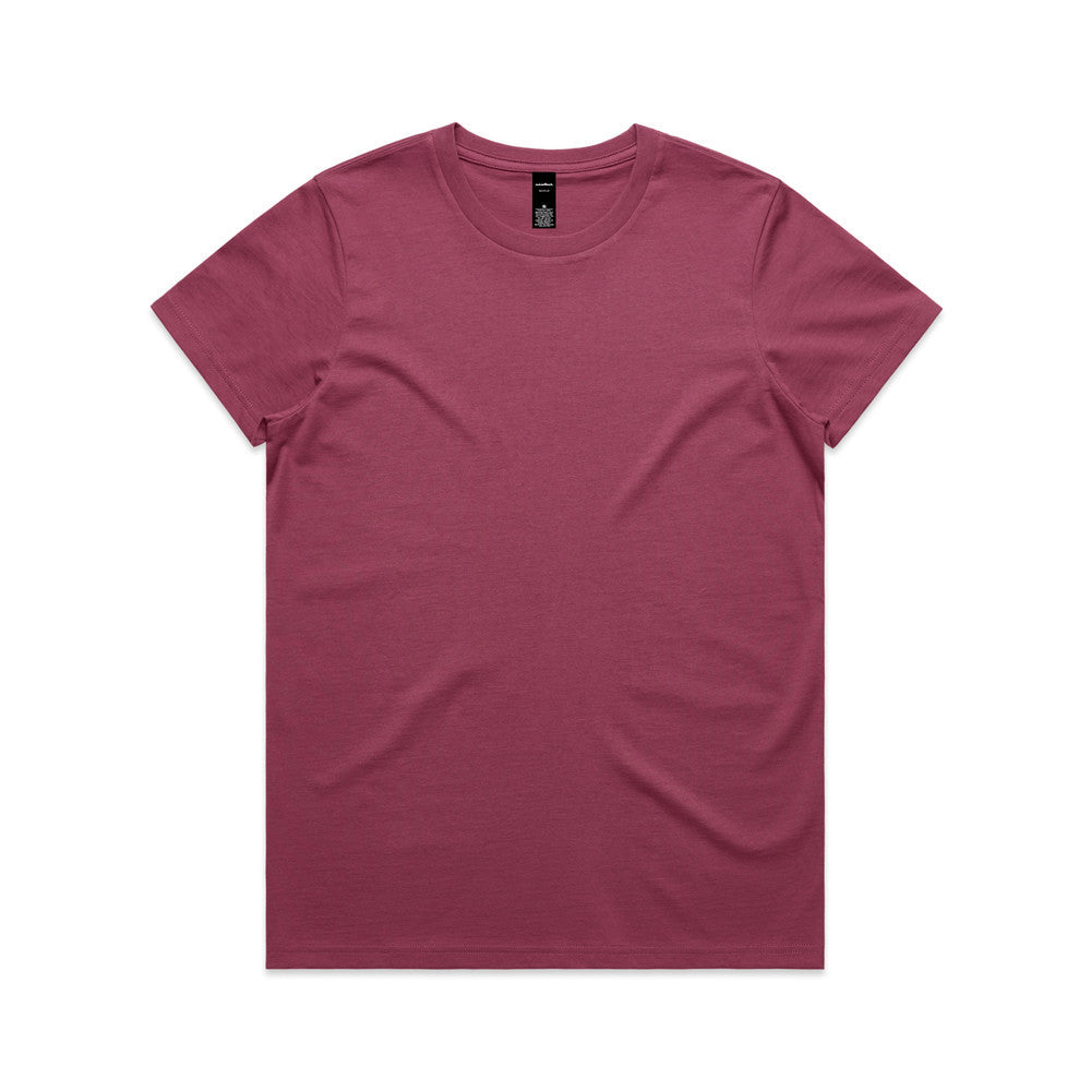 Relaxed fit burgundy versatile Maple Tee for women