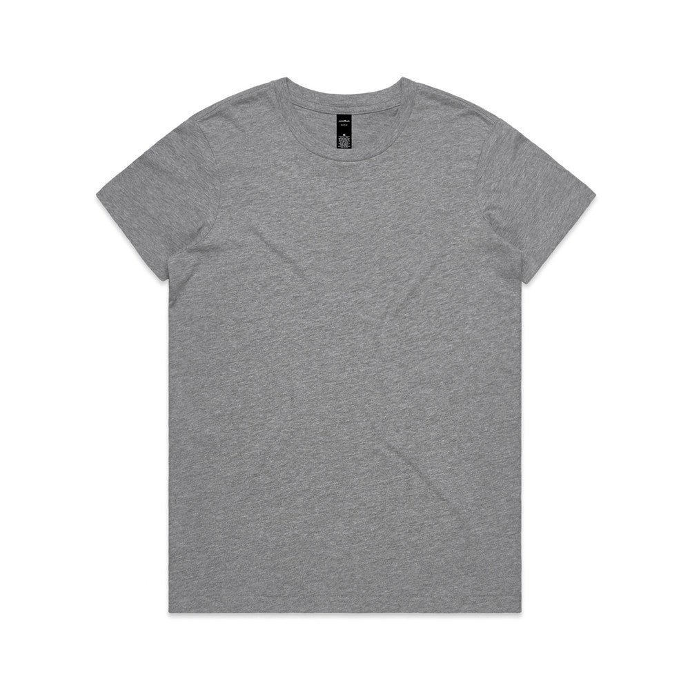 Relaxed fit heather gray versatile Maple Tee for women