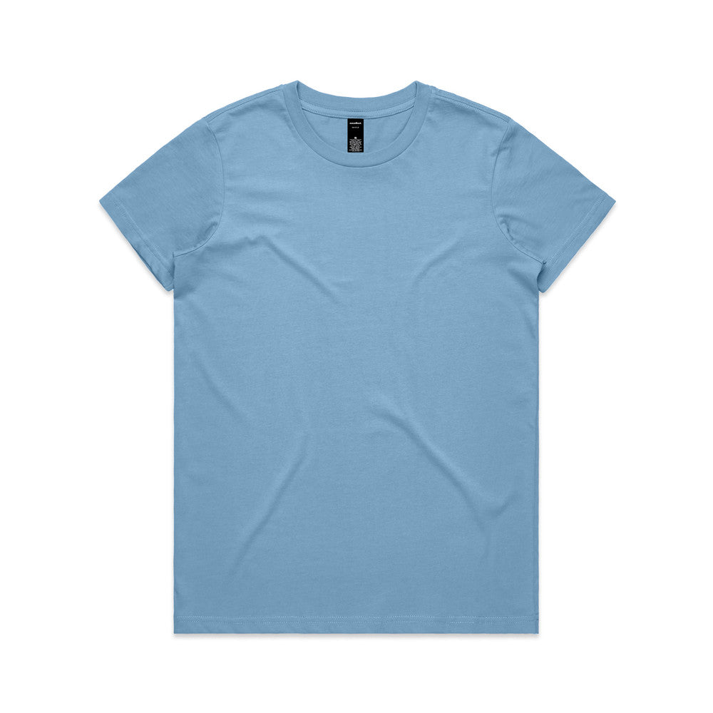 Light blue versatile Maple Tee crew neck t-shirt for women