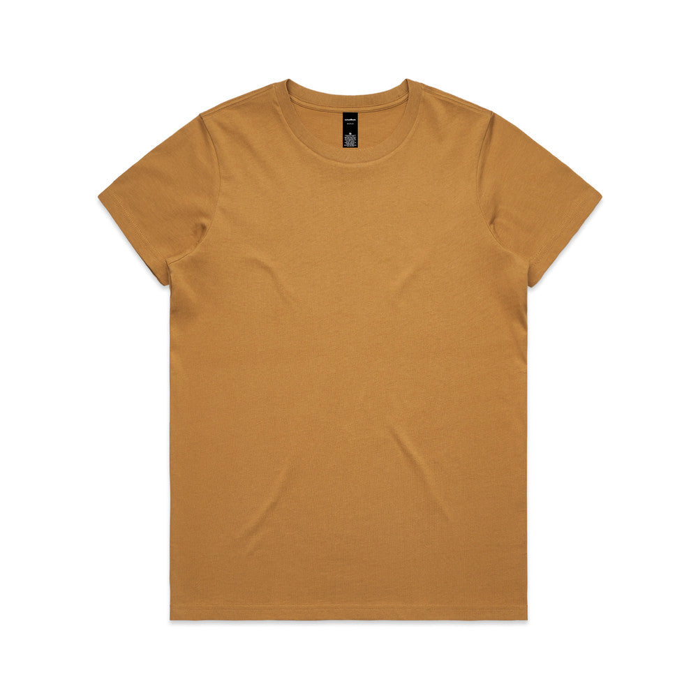 Mustard yellow short-sleeve versatile Maple Tee for women