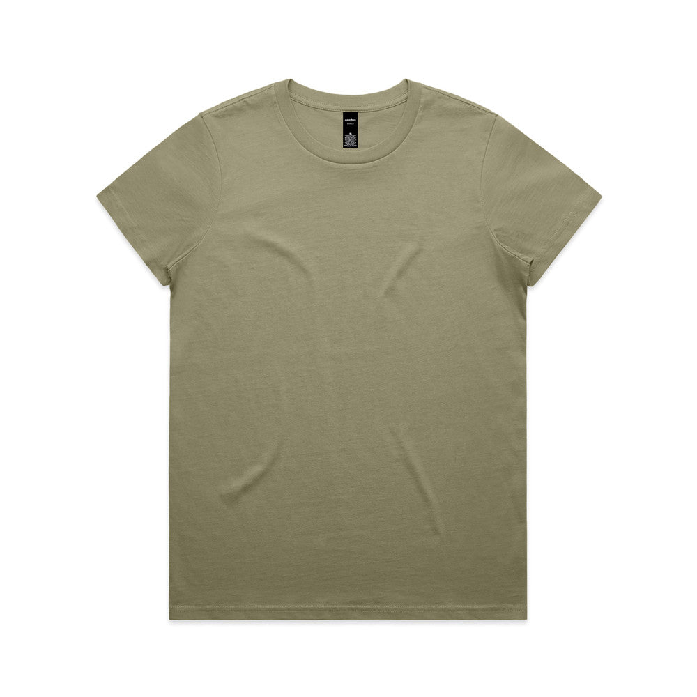 Olive green versatile Maple Tee crew neck short sleeve t-shirt