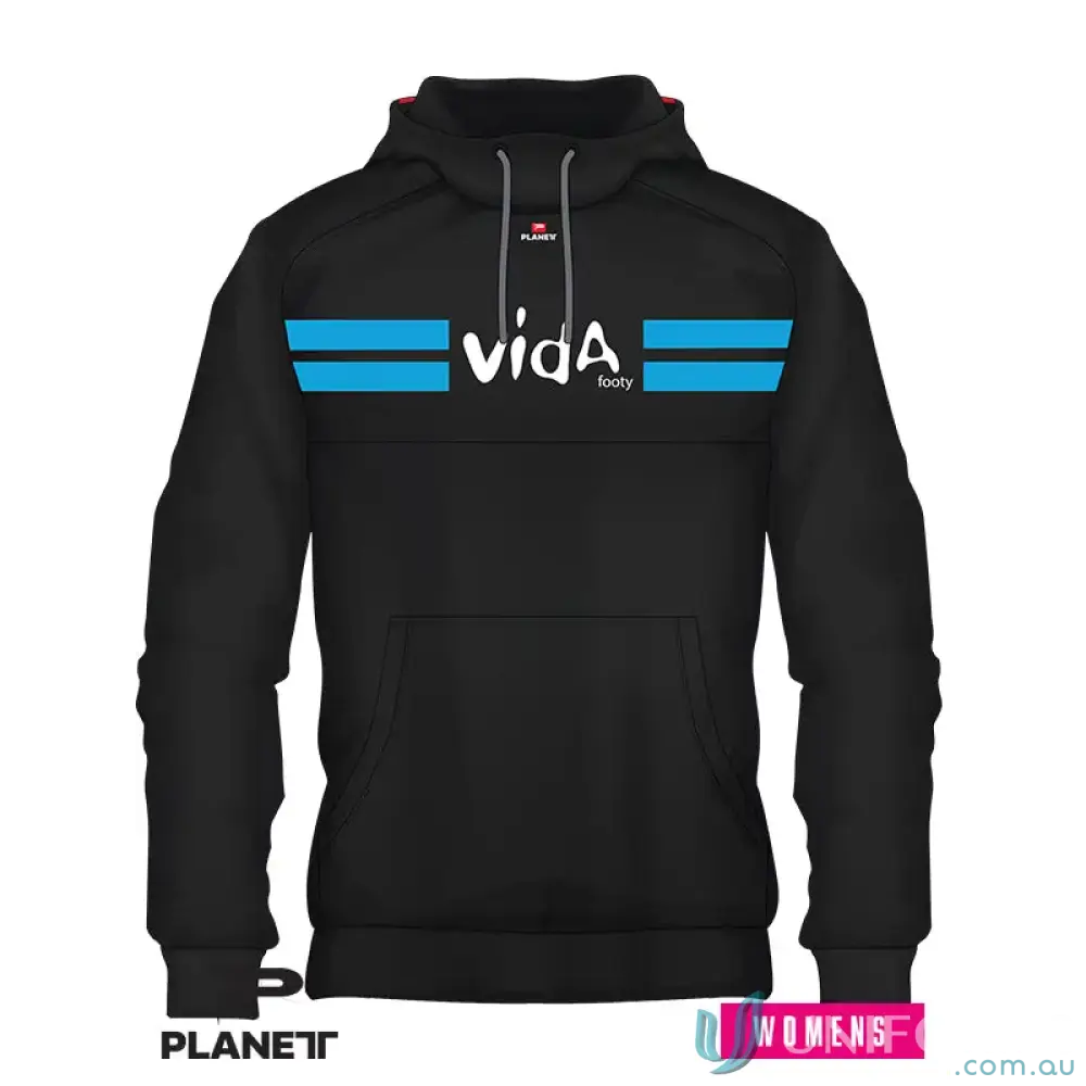 Women’s VIDA Hoodie with sublimated polyester panel and cotton polyester body