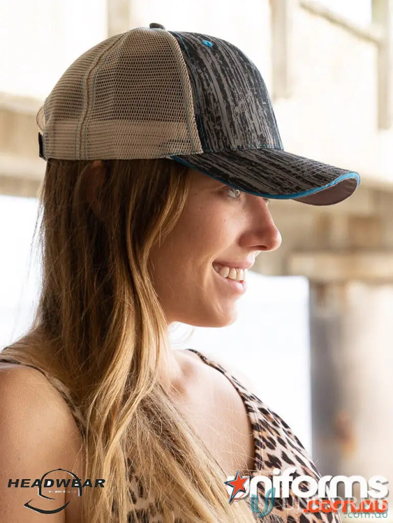 Two-tone patterned Baseball Cap with wide brim and high-quality imprint design