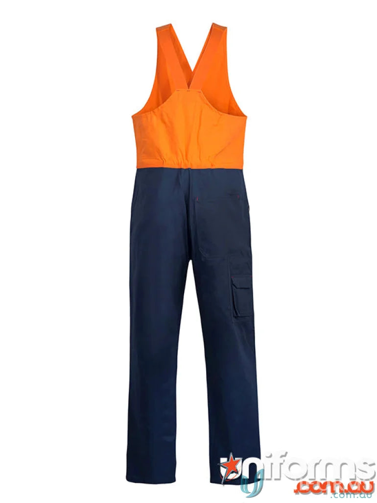 Orange and blue WorkCraft HiVis Roughall workwear with pockets, perfect for uniforms