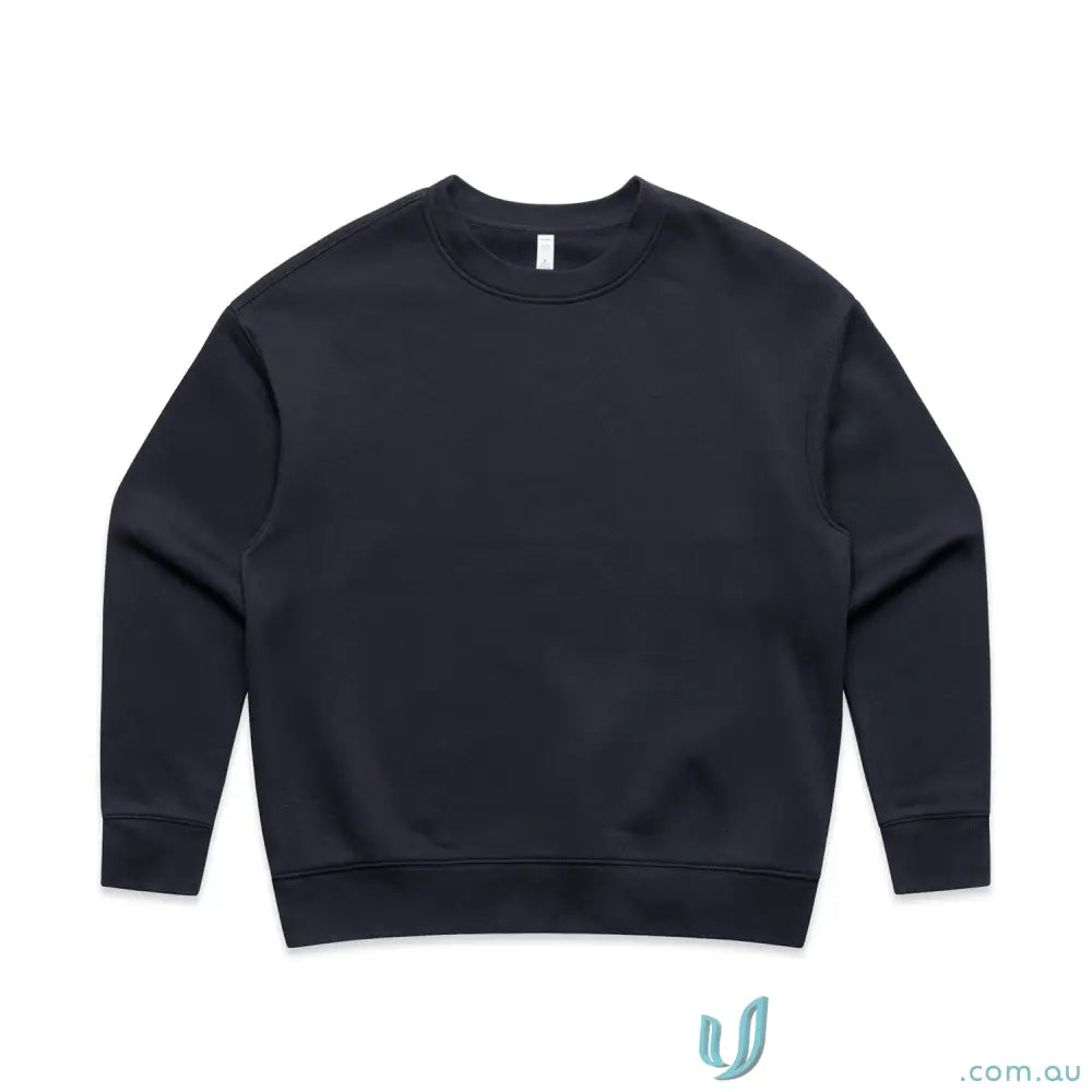 Navy blue Wo’s Relax Crew sweatshirt with relaxed fit and crew neck style