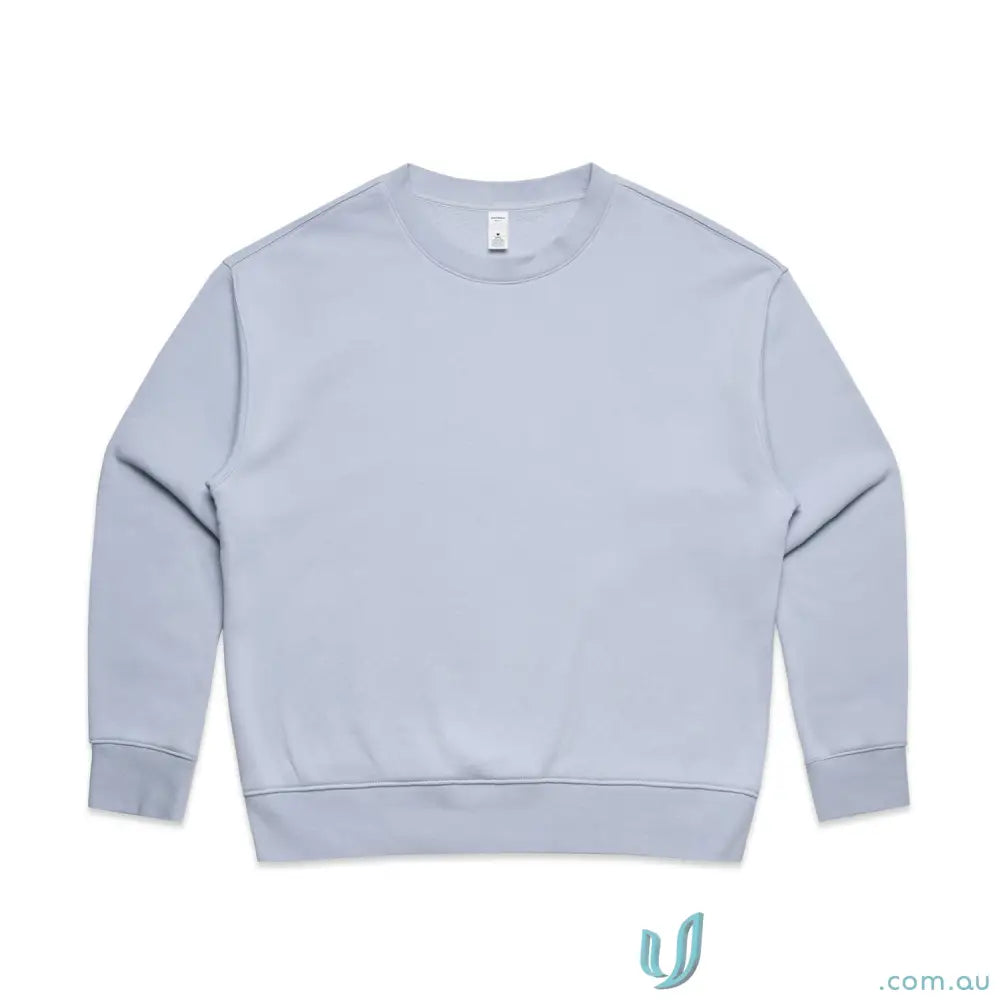 Light blue Wo’s Relax Crew sweatshirt with relaxed fit and crew neck style