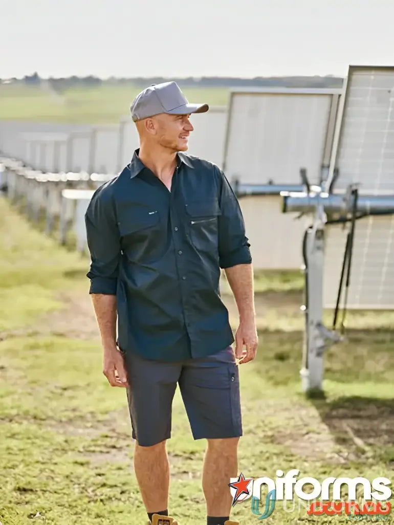 Man wearing X Airflo Stretch Ripstop Vented Cargo Short for airflow and durability