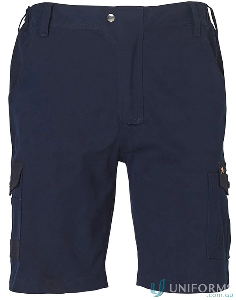 Dark blue XStreet Stretch Cargo Shorts with multiple pockets for work and casual wear