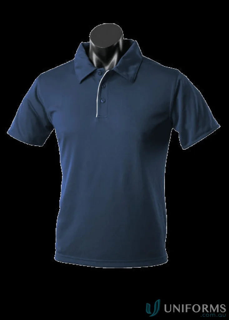 Navy blue Yarra Polo shirt perfect for work uniforms or casual wear