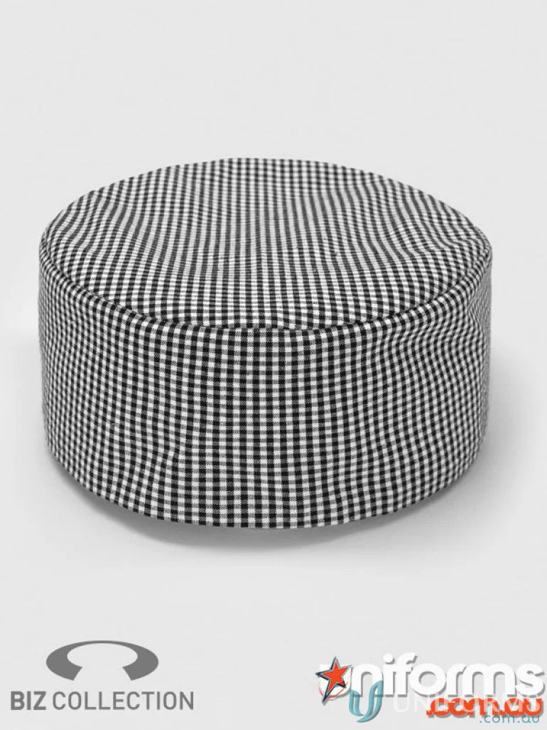 Black and white checkered chef cap ch238 from Biz Collection Chef kitchen attire