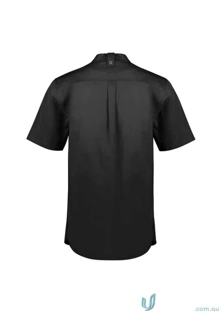 Black men’s salsa short sleeve shirt from Yes Chef salsa SS chef shirt line