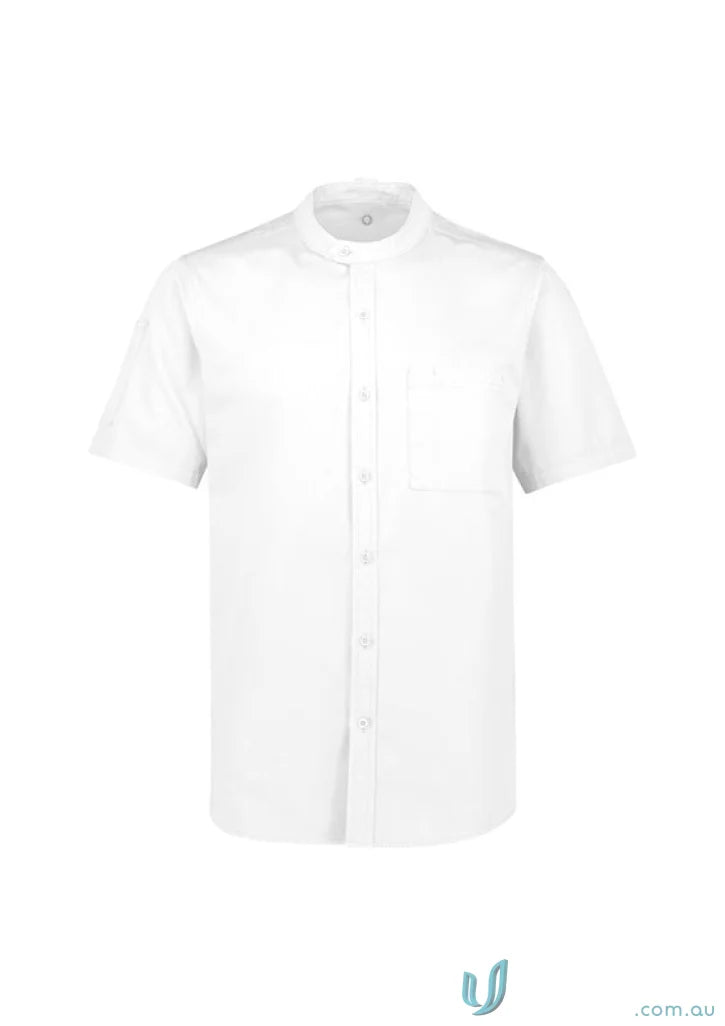 Men’s Salsa short sleeve chef shirt, White short-sleeved salsa SS chef shirt