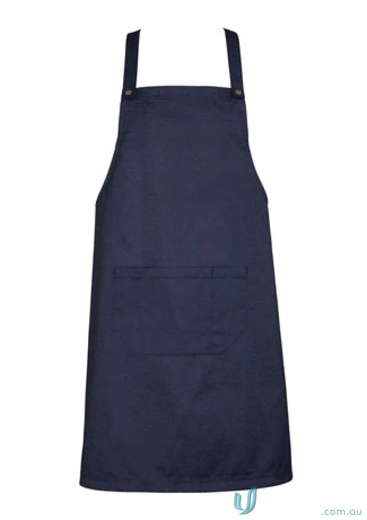 Navy blue urban bib apron with pockets from Yes Chef Urban full bib apron biz collection ba55