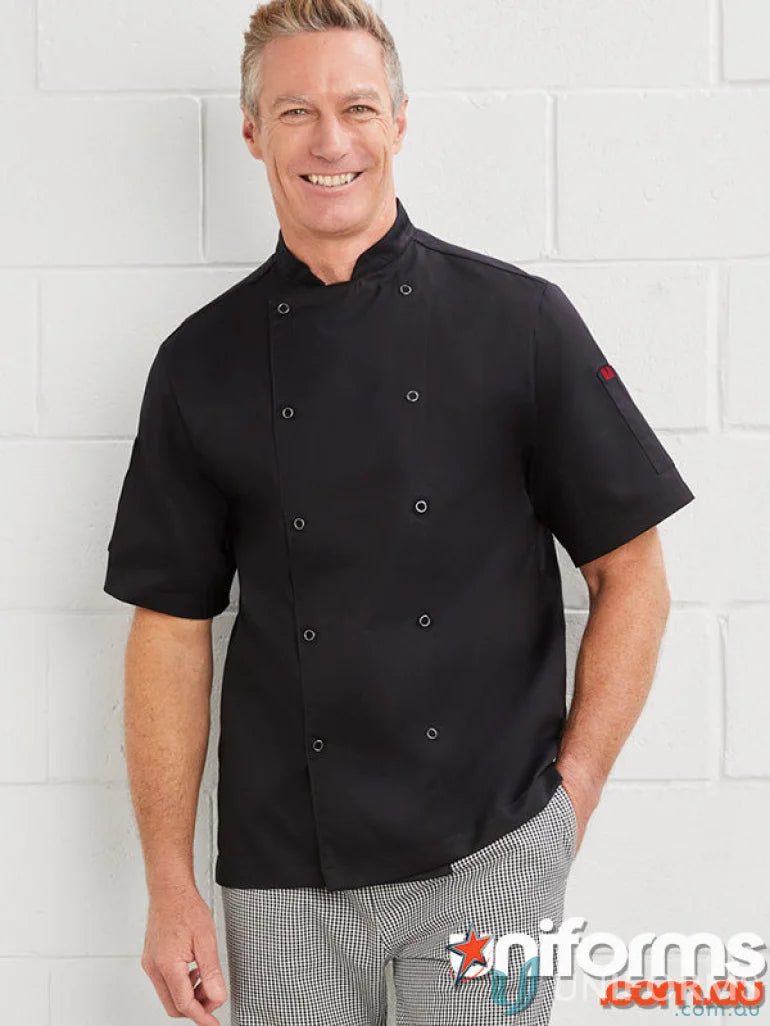 Black Black Chef Jacket from Yes Chef Zest SS Chef with underarm mesh inserts stay cool