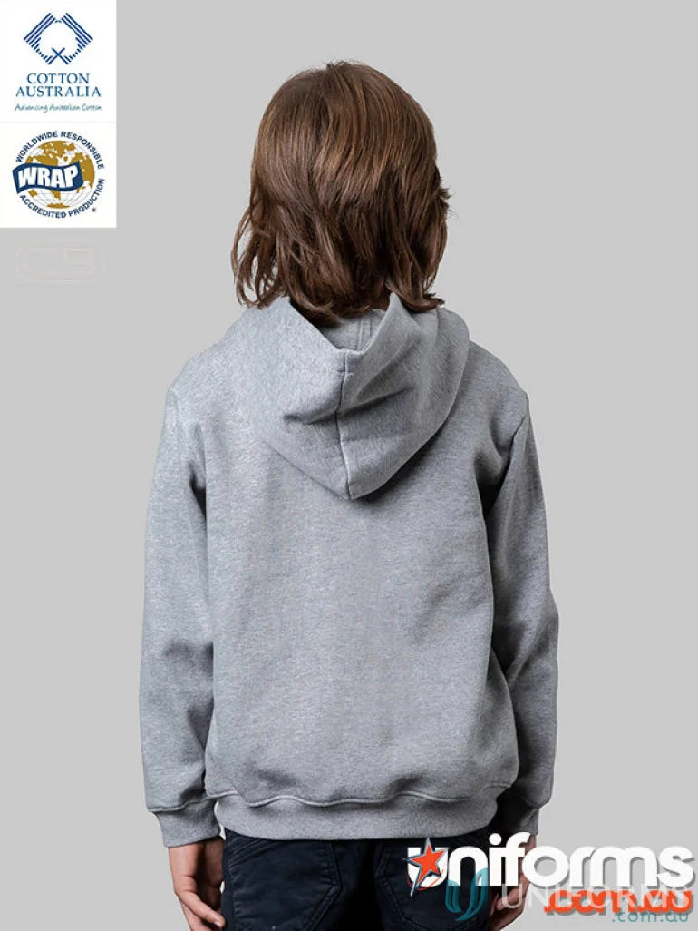Gray hoodie perfect for youth sports uniforms or casual workwear for kids