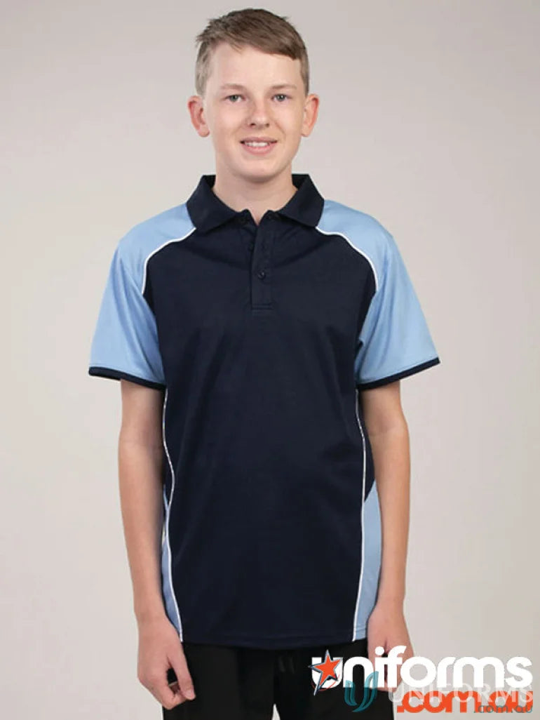 Youth McPherson Polo with two-tone design, cooldry moisture-wicking tech and recycled fibres