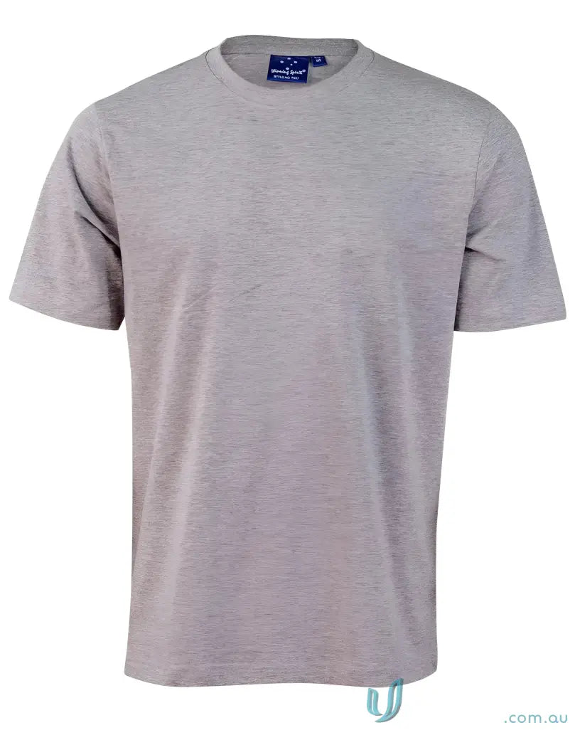 Gray crew-neck t-shirt from Winning Spirit Kids Savvy Tee for kids active wear