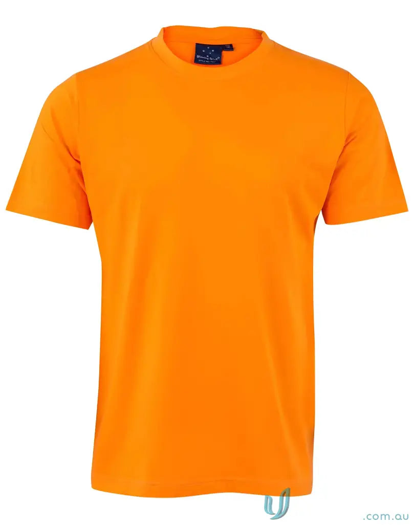 Orange short-sleeved ts37k Savvy Tee from Winning Spirit Kids for kids activewear