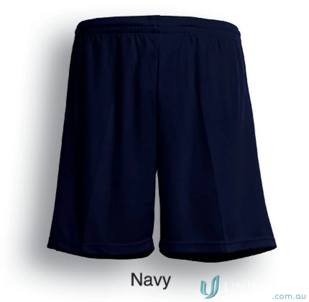 Navy blue youth soccer shorts with elastic waistband perfect for youth soccer games
