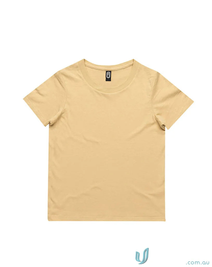 Beige short-sleeved Youth T-Shirt perfect for uniforms or casual workwear