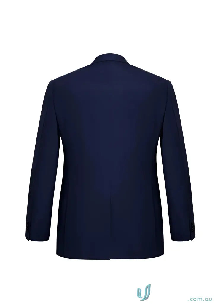 Men’s Siena navy blue suit jacket with non-functional sleeve buttons and stylish design