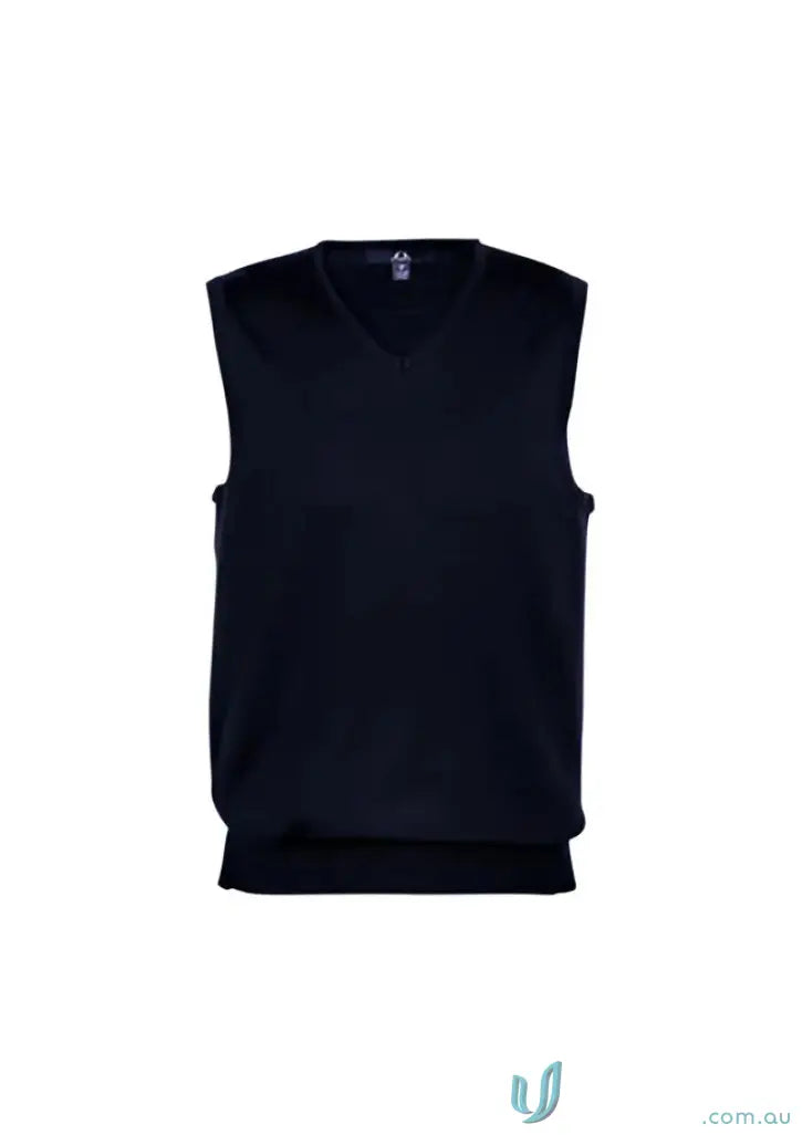 Navy blue Milano knit vest from YR Mens Biz Collection Milano with modern fit