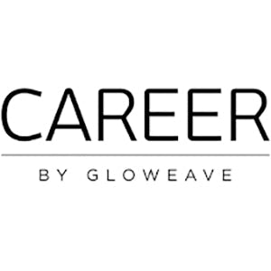 Black and white logo with CAREER by GLOWEAVE, perfect for gloweave polos and jackets