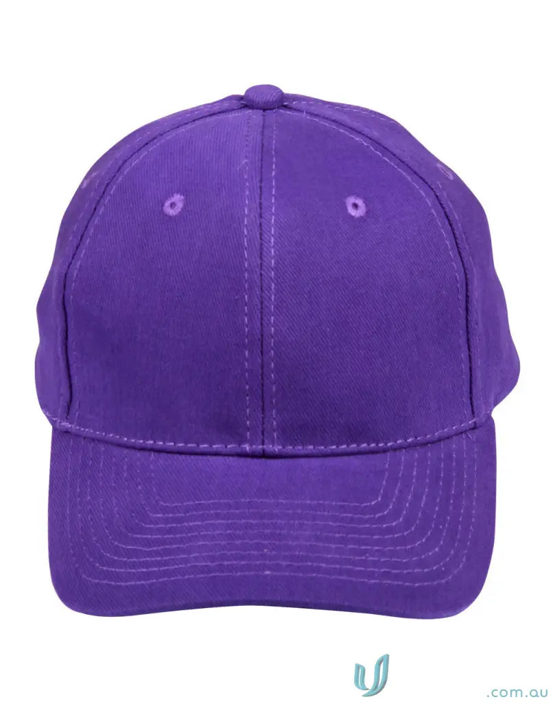 Vibrant purple 10x Bundle Cap with heavy brushed cotton, 6-panel structured design