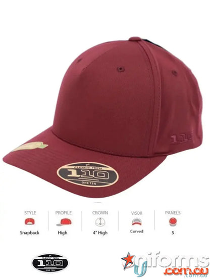 Maroon 110AR Recycled Cap showcased for eco-friendly style and casual look