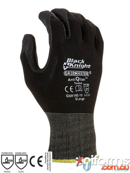 Black Knight Gripmaster Coated Glove with excellent grip for work uniforms