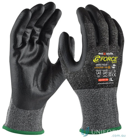 Black and gray work gloves with micro-foam NBR coating for tough jobs